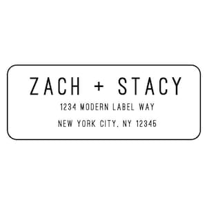 Minimalist Modern Address Labels Stickers, 30 personalized labels!