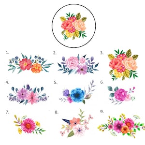 Flower Floral Envelope Seals Labels Stickers, Flower Bridal Shower Gift Labels