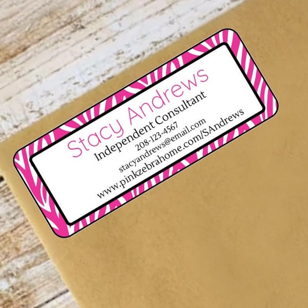 Pink Zebra Labels, Pink Zebra Business Labels, Pink Zebra Consultant Catalog Labels