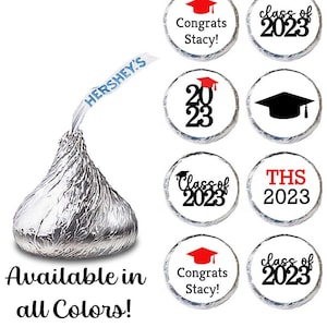 252 PCS Personalized Graduation Candy Stickers - Custom Name & Year Labels For Hershey's Kisses, Grad Party Favors - View #12