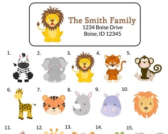 Lion Address Label - Etsy