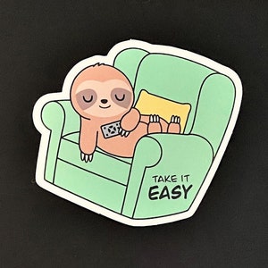 Sloth Sticker, Water Bottle Sticker, Laptop Sticker, Vinyl Sticker, Waterproof