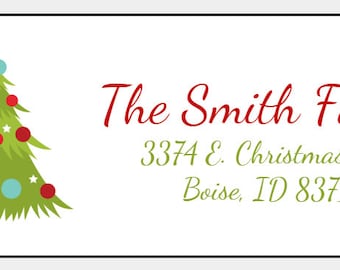 christmas address labels etsy