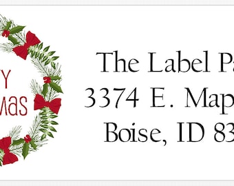 christmas address labels etsy
