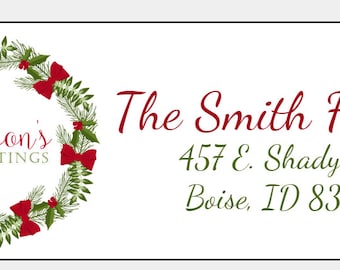 christmas address labels etsy
