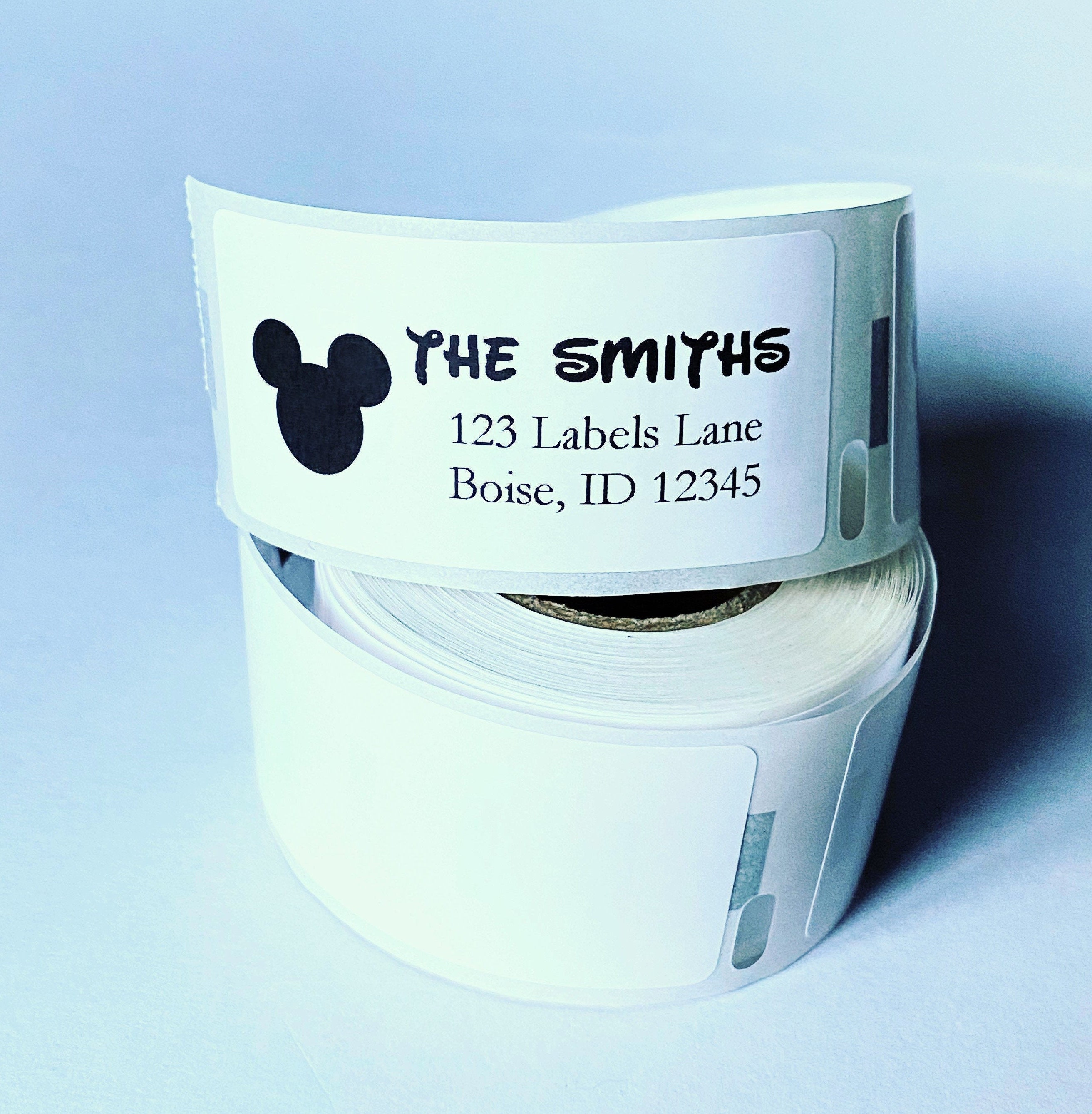 Silver address labels roll