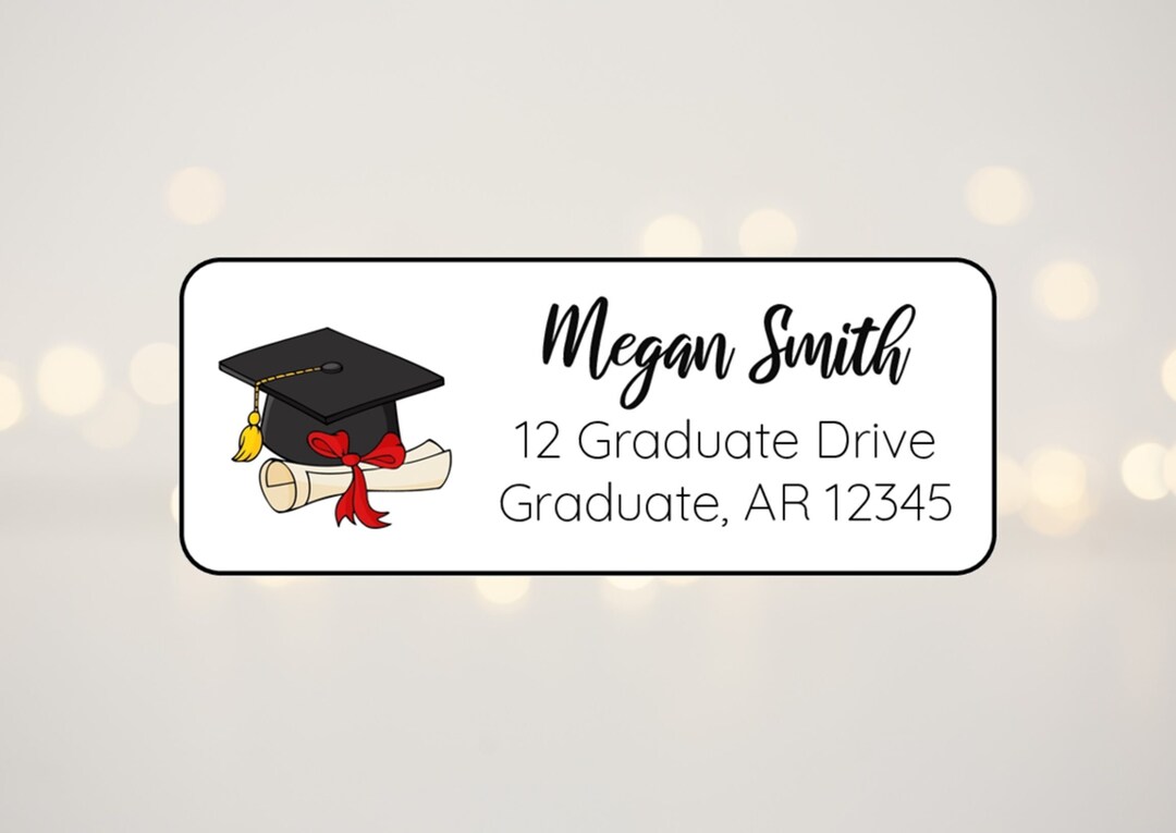 2023 Graduation Address Labels Stickers, Graduation Return Address
