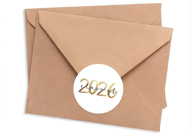 Graduation Envelope Seals Labels Stickers, Graduation Stickers, Graduation Announcement Stickers, Graduation Invitations, Class of 2026 Grad