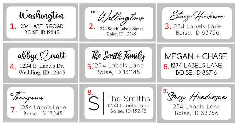 Return Address Labels Stickers, Custom Personalized Address Labels ...