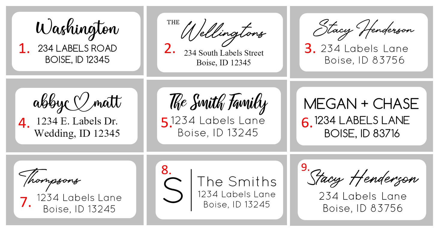 Return Address Labels Stickers, Custom Personalized Address Labels ...