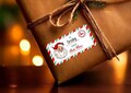 From Santa Christmas Gift Label, Christmas Gift Tags, Christmas Gift Stickers, From Santa Stickers, Santa face