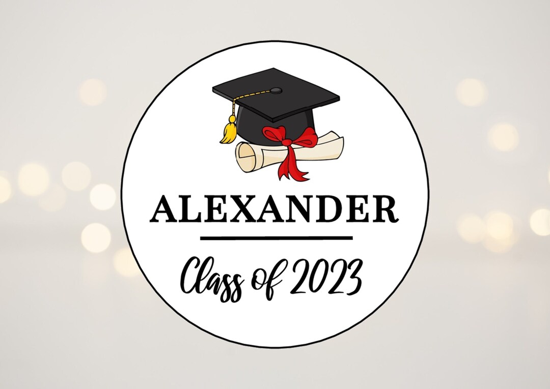Graduation Stickers 2023 Graduation Labels Personalized Etsy