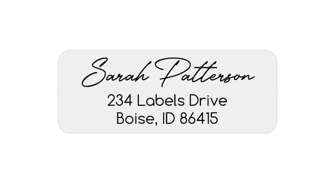 Return Address Labels Clear, Personalized Address Labels, Wedding