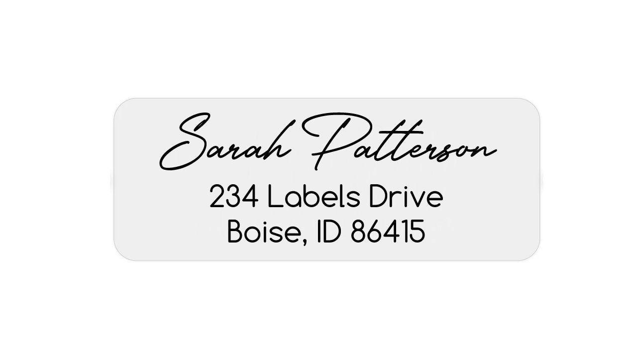 Return Address Labels Clear Personalized Address Labels Etsy