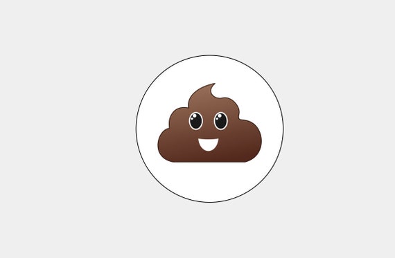 108 POOP EMOJI Birthday Party Favors Stickers Labels for Hershey Kiss