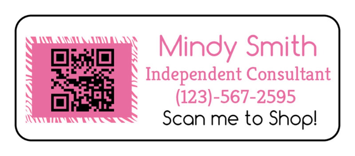 Pink Zebra Labels Pink Zebra Business Labels Pink Zebra Etsy