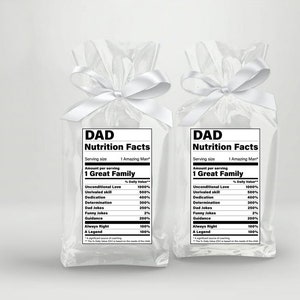 Etiquetas de información nutricional del Día del Padre, Etiquetas de regalo del Día del Padre, Pegatinas del Día del Padre Favores imagen 3