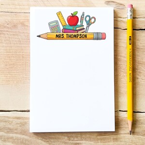 Notizblock für Lehrer, Geschenk zur Wertschätzung von Lehrern, personalisierter Notizblock für Lehrer, Geschenk für Lehrer zum Schulanfang, individueller Notizblock