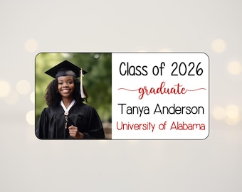 Class of 2026 Graduation Stickers, Graduation Photo Stickers, Personalized Stickers, Graduation Gift Labels