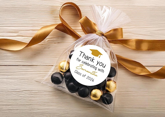Graduation Gift Labels, Class of 2026 Graduation, Graduation Favors, Thank You Stickers, Graduation Gift Tags, Personalized Gift Tags