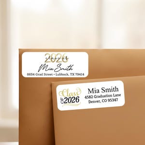 2026 Graduation Address Labels, Graduation Return Address Labels, Graduation Announcement Labels, Graduation Stickers