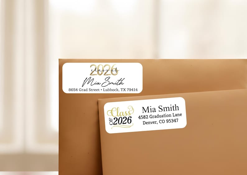 2026 Graduation Address Labels, Graduation Return Address Labels, Graduation Announcement Labels, Graduation Stickers