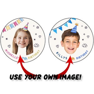 Kids Birthday Sticker, Personalized Birthday Sticker, Custom Kid Birthday Sticker, Birthday Favor Stickers