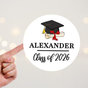 Graduation Gift Labels, Class of 2026 Graduation, Graduation Favors, Graduation Envelope Seals, Graduation Gift Tags, Personalized Stickers