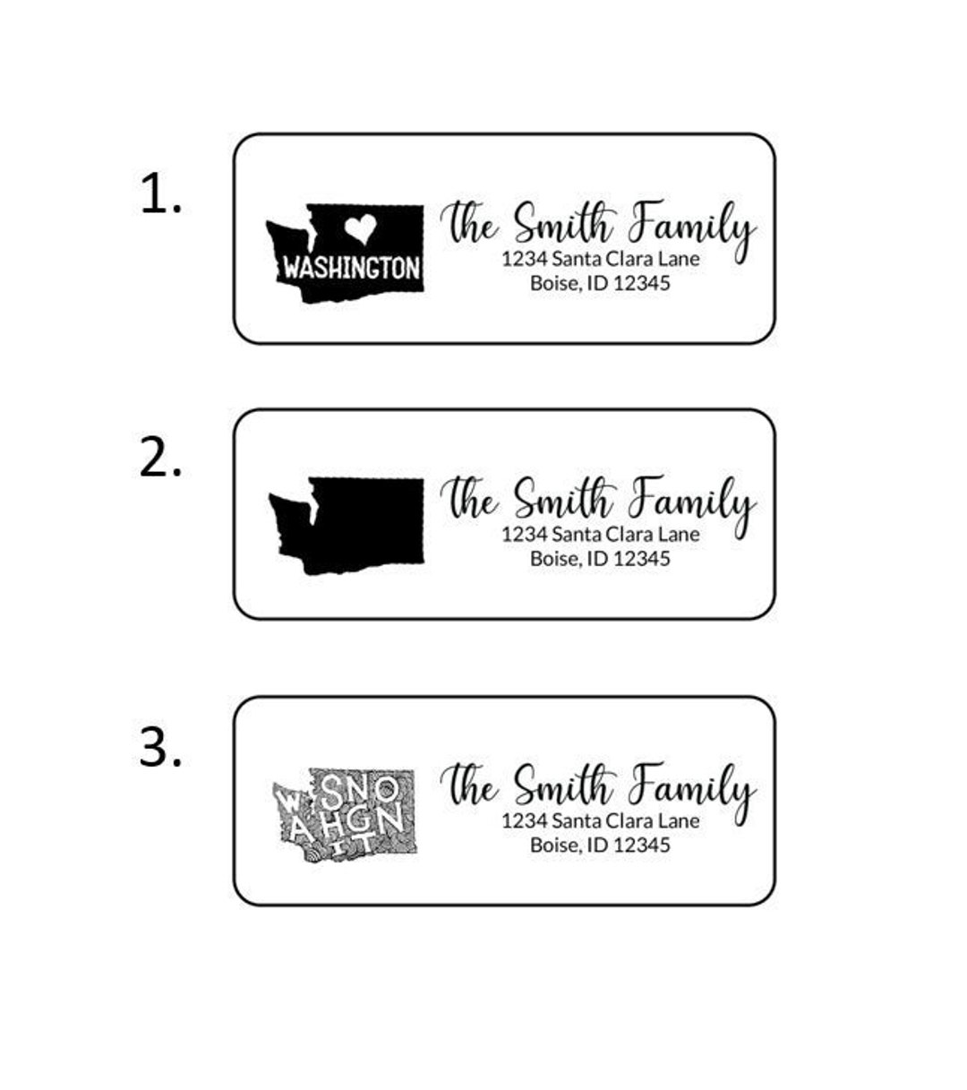 State Address Labels Stickers, 30 Personalized Labels Etsy