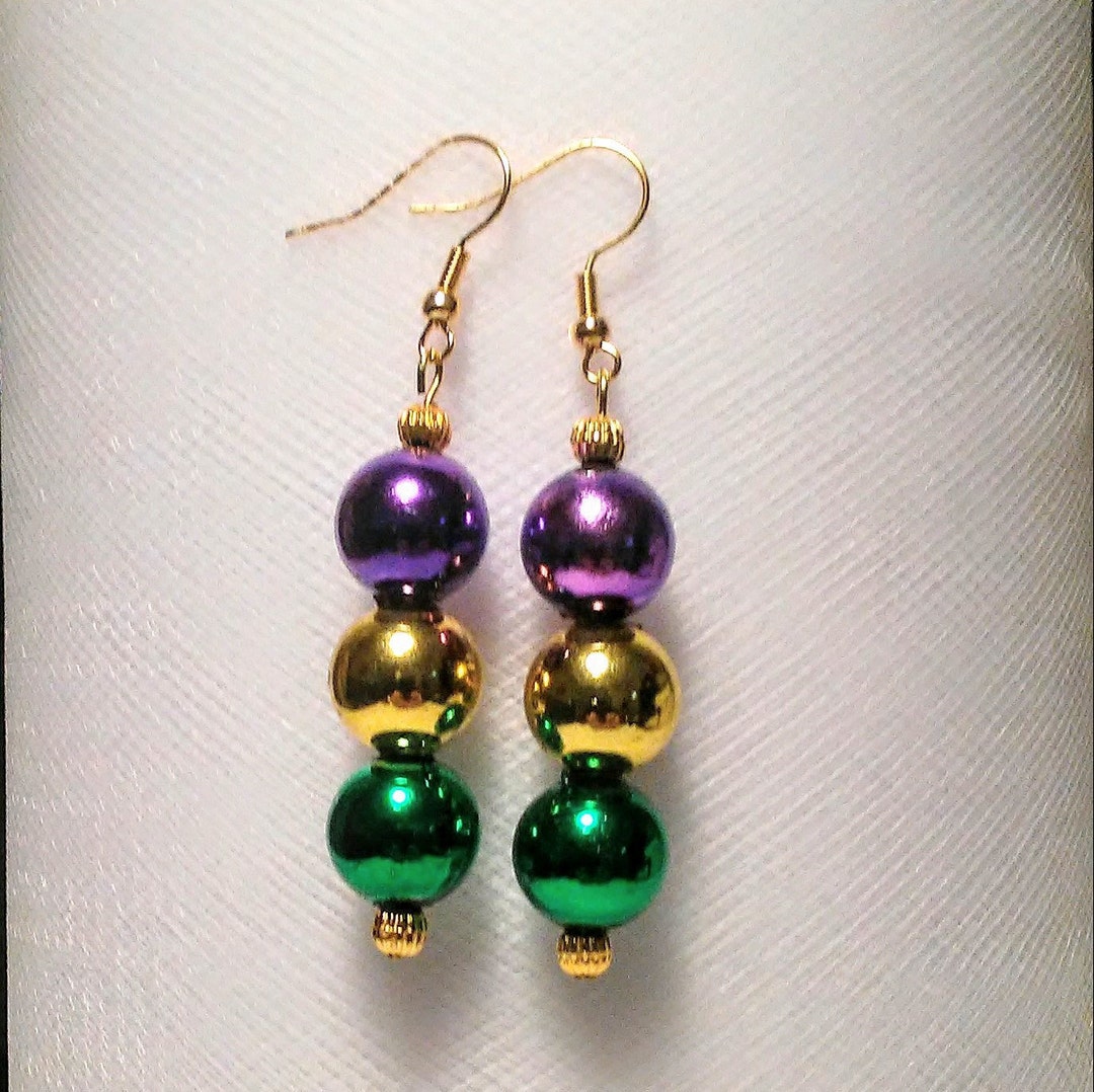 large mardi gras earrings