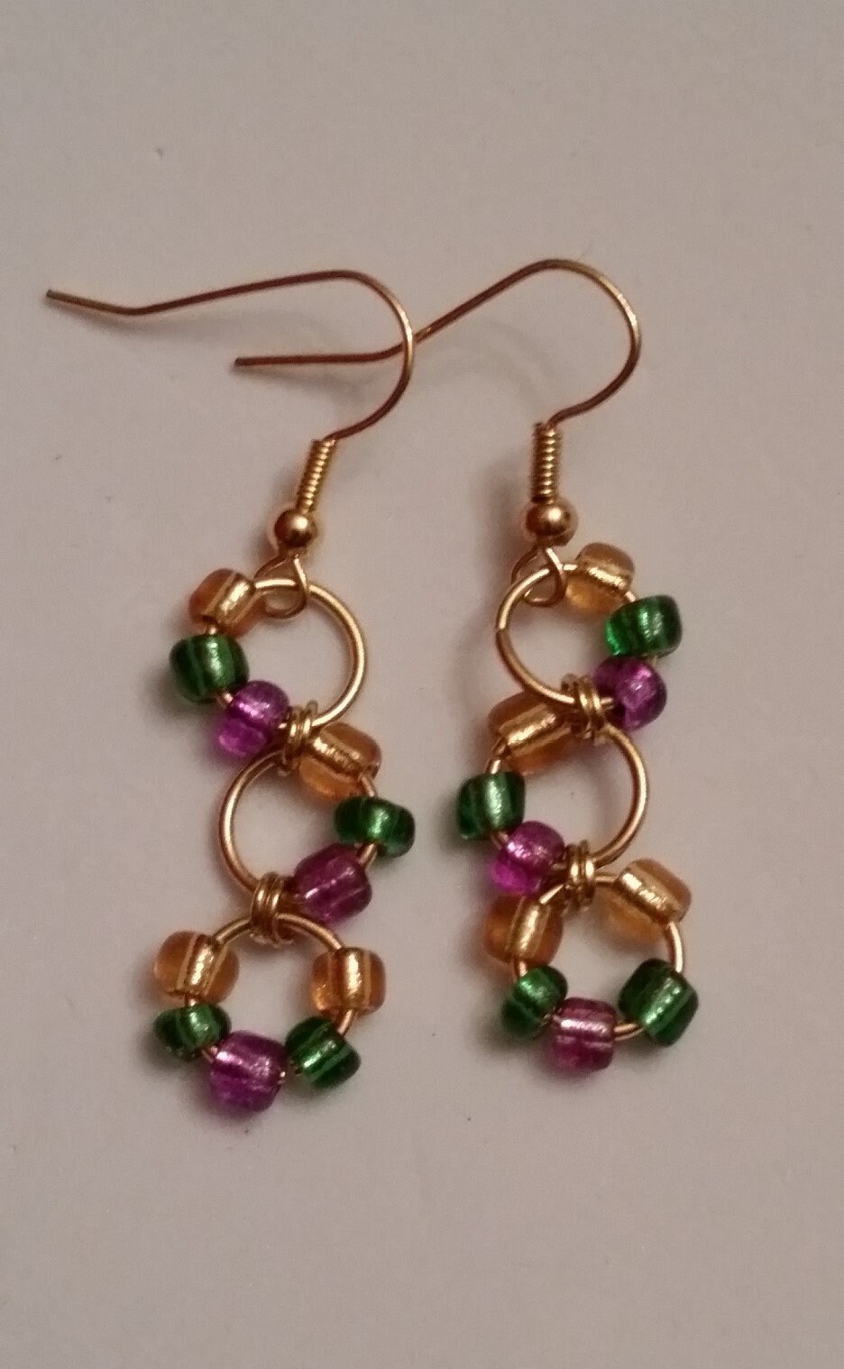 Purple Mardi Gras Sunglasses Earrings