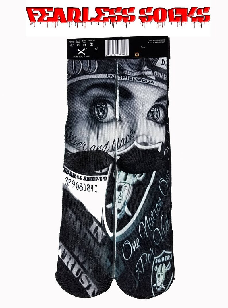 Unisex Adult Crew Socks Oakland Raiders Football Raider Nation Hot Female Fan