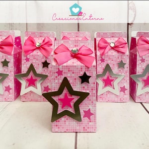 Stars Favor Boxes, Stars decor, Stars Theme, Birthday Party, Favor Boxes, Milk Boxes, 3D
