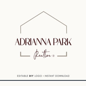 Editable Logo Design - Realtor Logo Design - Realtor Logo - Real Estate Agent Logo - Real Estate Logo - Realtors Logo Template - House Logo