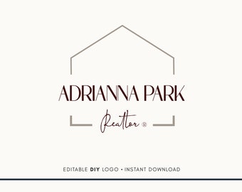 Editable Logo Design - Realtor Logo Design - Realtor Logo - Real Estate Agent Logo - Real Estate Logo - Realtors Logo Template - House Logo