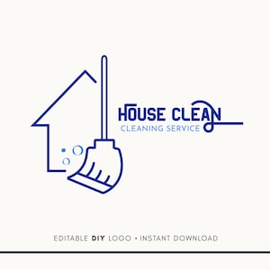Editable Logo Design - Cleaning Logo Design - Cleaning Logo - Cleaning Service Logo - Logo Template - Logo for Cleaning Service