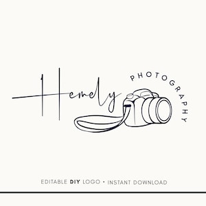 Editable Logo Design -  Photography Logo -  Photography Logo and Watermark - Photography Logo Design - Photographer Logo Template