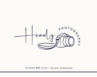 Editable Logo Design -  Photography Logo -  Photography Logo and Watermark - Photography Logo Design - Photographer Logo Template