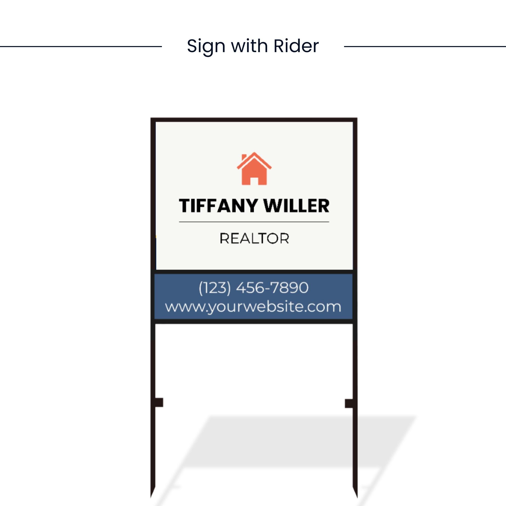 H Frame Sign - Real Estate Sign - Yard Sign H-frame - Double Sided Sign ...