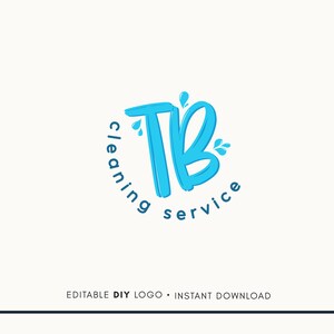 Editable Logo Design - DIY - Cleaning Service Logo Design - Cleaning Logo - House Cleaning Logo - Logo Template - House Keeping Logo