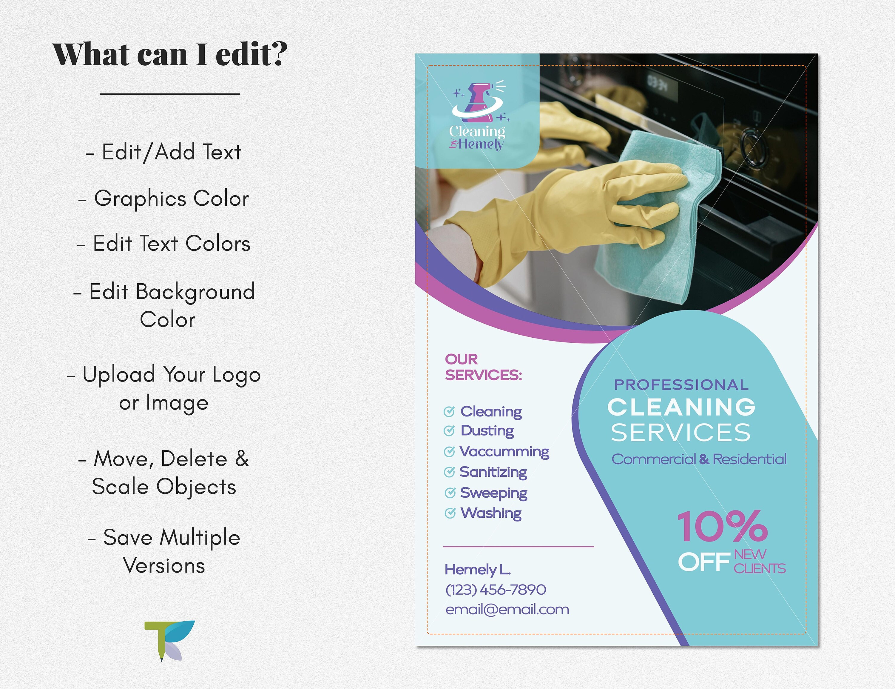 Editable Postcard Design - Cleaning Postcard Design - Cleaning Postcard ...