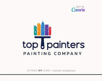 Editable Logo Design - Painting Logo - House Painting Logo Design - Painting Company Logo - Painter Logo Design - Logo for Painting Business