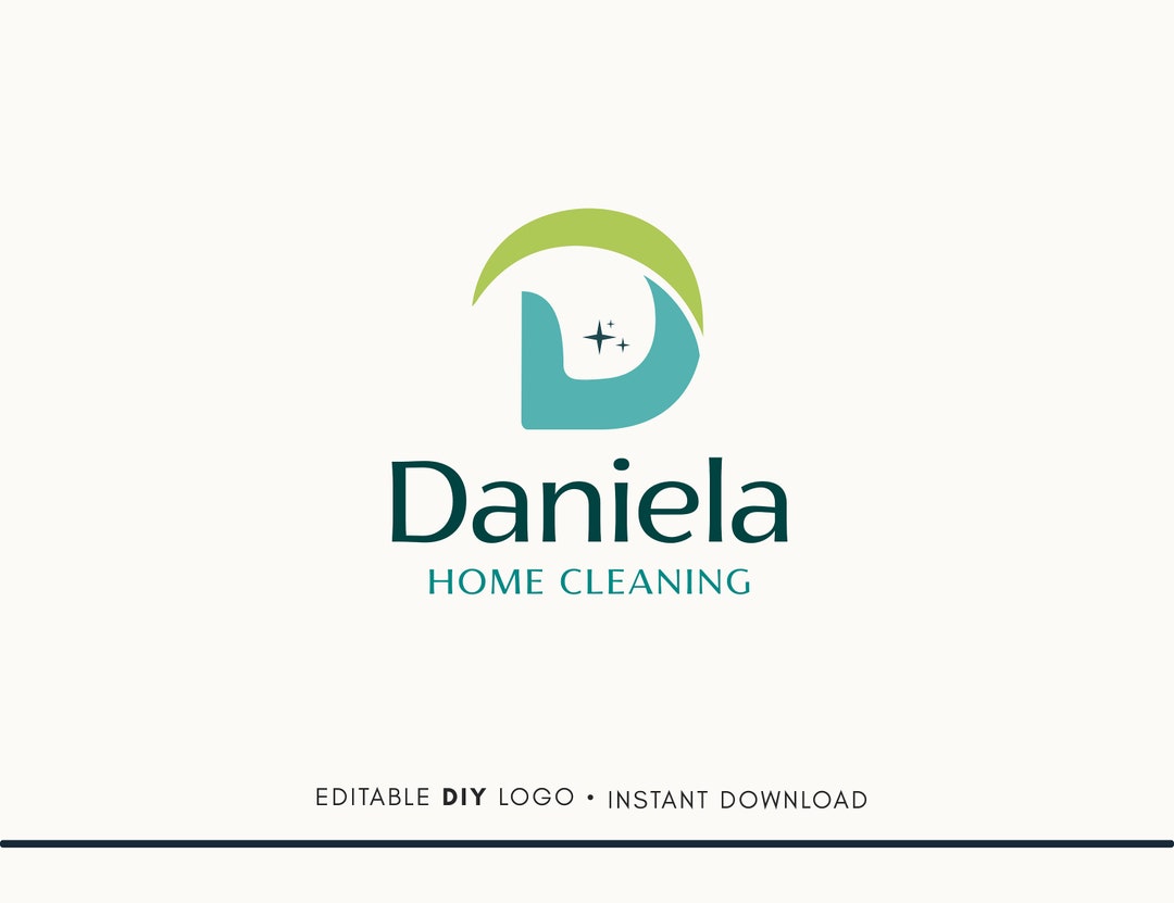 Editable Logo Design - Letter D Cleaning Logo Design - Logo Initial D ...