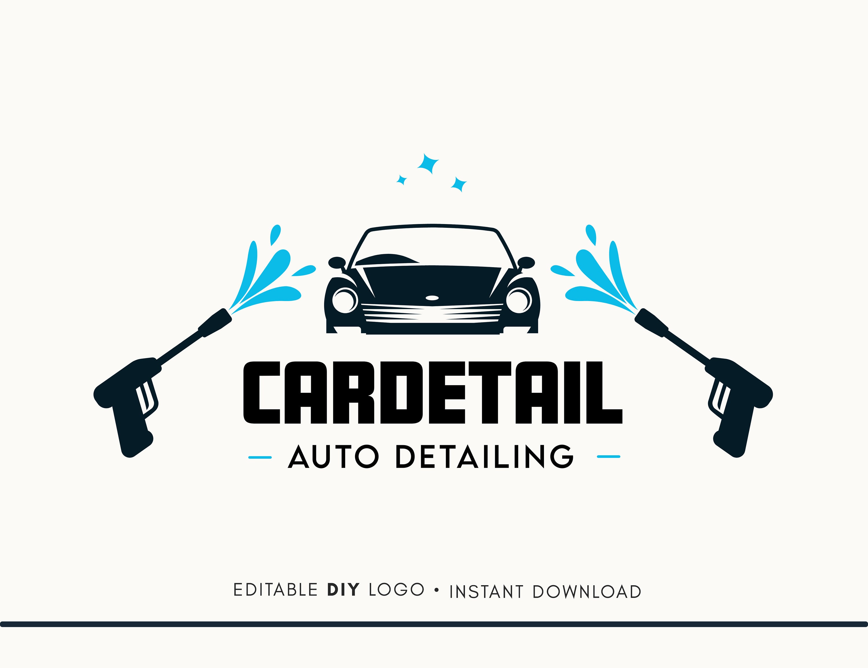 Editable Logo Design Car Detailing Logo Temaplate Car Wash Logo Editable Logo Design Car Detailing Logo Temaplate Car Wash Logo