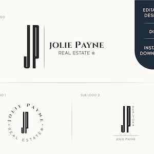 Editable Logo Design - Realtor Logo Design - Real Estate Logo - Instant Download  - Minimalist -  Realty DIY Logo - Logo Design Real Estate
