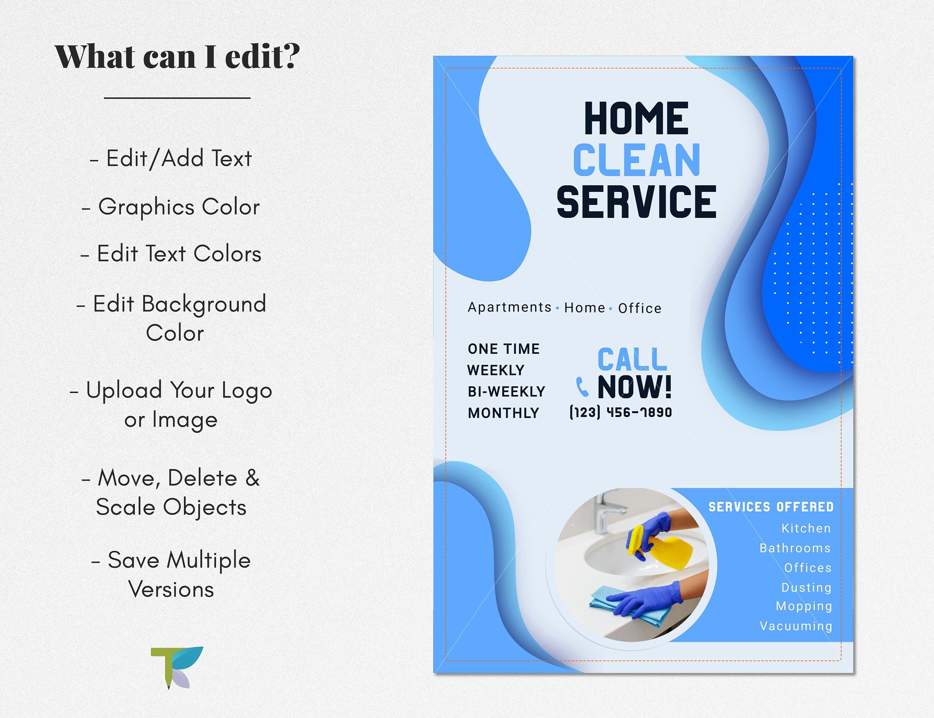 Editable Postcard Design - Cleaning Postcard Design - Cleaning Postcard ...