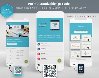 編集可能な QR コード - 変更可能な QR コード リンク - ソーシャル メディア QR コード - カスタム QR コード - ビジネス用 QR コード - ウェブサイト リンク QR コード