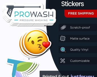 Custom Die Cut Stickers - Personalized Vinyl Stickers - Logo Stickers - Business Branding Stickers  Custom Shaped Stickers - Laptop Stickers