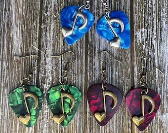 Orecchini a plettro per chitarra Love of Music