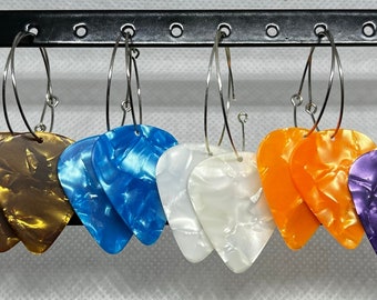 Wear-n-Play Guitar Pick Hoop Earrings